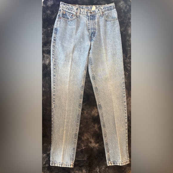 Jordache Denim - Vintage 90s Jordache Light Blue Denim Jeans high raise tapered mom jeans 11/12